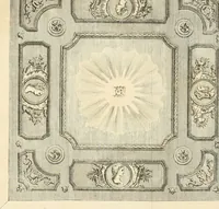 An illustration from The gentlemens or builders companion : containing variety of usefull designs for doors, gateways, peers, pavilions, temples, chimney-pieces, slab tables, pier glasses, or tabernacle frames, ceiling peices [sic] &c. (1739)