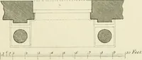 An illustration from The gentlemens or builders companion : containing variety of usefull designs for doors, gateways, peers, pavilions, temples, chimney-pieces, slab tables, pier glasses, or tabernacle frames, ceiling peices [sic] &c. (1739)