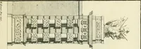 Picture 18 of 81 from The gentlemens or builders companion : containing variety of usefull designs for doors, gateways, peers, pavilions, temples, chimney-pieces, slab tables, pier glasses, or tabernacle frames, ceiling peices [sic] &c. (1739), leaf 42