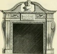 An illustration from The gentlemens or builders companion : containing variety of usefull designs for doors, gateways, peers, pavilions, temples, chimney-pieces, slab tables, pier glasses, or tabernacle frames, ceiling peices [sic] &c. (1739)