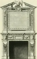 Picture 33 of 81 from The gentlemens or builders companion : containing variety of usefull designs for doors, gateways, peers, pavilions, temples, chimney-pieces, slab tables, pier glasses, or tabernacle frames, ceiling peices [sic] &c. (1739), leaf 62