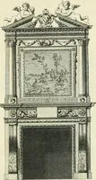 Picture 36 of 81 from The gentlemens or builders companion : containing variety of usefull designs for doors, gateways, peers, pavilions, temples, chimney-pieces, slab tables, pier glasses, or tabernacle frames, ceiling peices [sic] &c. (1739), leaf 68