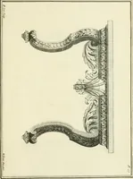 Picture 39 of 81 from The gentlemens or builders companion : containing variety of usefull designs for doors, gateways, peers, pavilions, temples, chimney-pieces, slab tables, pier glasses, or tabernacle frames, ceiling peices [sic] &c. (1739), leaf 74