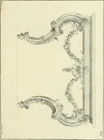 An illustration from The gentlemens or builders companion : containing variety of usefull designs for doors, gateways, peers, pavilions, temples, chimney-pieces, slab tables, pier glasses, or tabernacle frames, ceiling peices [sic] &c. (1739)
