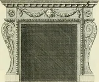 An illustration from The gentlemens or builders companion : containing variety of usefull designs for doors, gateways, peers, pavilions, temples, chimney-pieces, slab tables, pier glasses, or tabernacle frames, ceiling peices [sic] &c. (1739)