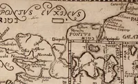 An illustration from Geographiæ sacræ pars prior[-altera] ... : cum tabula chorographica, & duplici indice, 1. Locorum scripturæ. 2. Rerum & verborum : adjecti sunt tres alij indices in fine totius operis (1651)