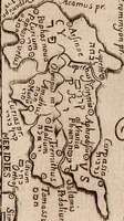 An illustration from Geographiæ sacræ pars prior[-altera] ... : cum tabula chorographica, & duplici indice, 1. Locorum scripturæ. 2. Rerum & verborum : adjecti sunt tres alij indices in fine totius operis (1651)