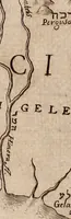 An illustration from Geographiæ sacræ pars prior[-altera] ... : cum tabula chorographica, & duplici indice, 1. Locorum scripturæ. 2. Rerum & verborum : adjecti sunt tres alij indices in fine totius operis (1651)