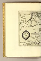 An illustration from Geographische vnd historische Beschreibung der uberauss grosser Landtschafft America: welche auch West Jndia, vnd jhrer grösse halben die New Welt genennet wirt. : Gar artig, vnd nach der Kunst in XX. Mappen oder Landtaffeln verfasset, vnd jetzt newlich in Kupffer gestochen, vnd an tag gegeben. : Dabey auff dem Rücken ieder Mappen gefunden wirdt, die Gestalt, Art, vne vornembste Gelgenheit der Landtschafft ... : Zu mehrem Verstand vnd Erklärung gemelter Landschafft America, ist hiebey gefügt ein schön vnd nützlicher Tractat von der Natur, Art, vnd Eygenschafft der Newer Welt ... (1598)