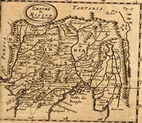 An illustration from Geography rectified; or, A description of the world, in all its kingdoms, provinces, countries ... As also their commodities, coins, weights, and measures, compared with those at London. Illustrated with seventy eight maps. The 3d ed., enl. To which is added a compleat geographical index to the whole, alphabetically digested. The whole work performed according to the more accurate observations and discoveries of modern authors (1693)