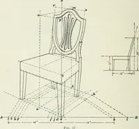 An illustration from Geometrical drawing, projection drawing, freehand and ornamental drawing, wash work and brush drawing, elementary perspective drawing, architectural drawing (1921)