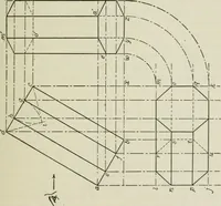 An illustration from Geometrical drawing, projection drawing, freehand and ornamental drawing, wash work and brush drawing, elementary perspective drawing, architectural drawing (1921)