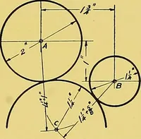 An illustration from Geometrical drawing; a collection of plates for practical use in elementary mechanical drawing (1915)