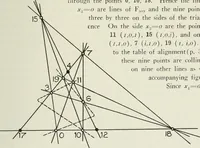 An illustration from Geometry and collineation groups of the finite projective plane PG (2,2²) (1910)
