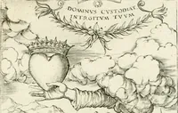An illustration from Georgiae Montaneae, nobilis Gallae, Emblematvm Christianorvm centvria : cum eorundem Latina interpretatione = Cent emblemes chrestiens (1584)
