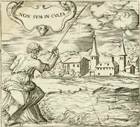 Picture 39 of 106 from Georgiae Montaneae, nobilis Gallae, Emblematvm Christianorvm centvria : cum eorundem Latina interpretatione = Cent emblemes chrestiens (1584), leaf 158