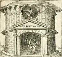 An illustration from Georgiae Montaneae, nobilis Gallae, Emblematvm Christianorvm centvria : cum eorundem Latina interpretatione = Cent emblemes chrestiens (1584)