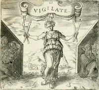 An illustration from Georgiae Montaneae, nobilis Gallae, Emblematvm Christianorvm centvria : cum eorundem Latina interpretatione = Cent emblemes chrestiens (1584)