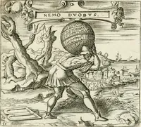 An illustration from Georgiae Montaneae, nobilis Gallae, Emblematvm Christianorvm centvria : cum eorundem Latina interpretatione = Cent emblemes chrestiens (1584)