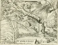 Picture 62 of 106 from Georgiae Montaneae, nobilis Gallae, Emblematvm Christianorvm centvria : cum eorundem Latina interpretatione = Cent emblemes chrestiens (1584), leaf 250