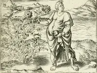 An illustration from Georgiae Montaneae, nobilis Gallae, Emblematvm Christianorvm centvria : cum eorundem Latina interpretatione = Cent emblemes chrestiens (1584)
