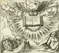 An illustration from Georgiae Montaneae, nobilis Gallae, Emblematvm Christianorvm centvria : cum eorundem Latina interpretatione = Cent emblemes chrestiens (1584)