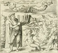 An illustration from Georgiae Montaneae, nobilis Gallae, Emblematvm Christianorvm centvria : cum eorundem Latina interpretatione = Cent emblemes chrestiens (1584)