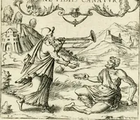 An illustration from Georgiae Montaneae, nobilis Gallae, Emblematvm Christianorvm centvria : cum eorundem Latina interpretatione = Cent emblemes chrestiens (1584)