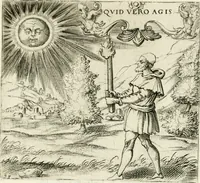 An illustration from Georgiae Montaneae, nobilis Gallae, Emblematvm Christianorvm centvria : cum eorundem Latina interpretatione = Cent emblemes chrestiens (1584)
