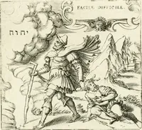 An illustration from Georgiae Montaneae, nobilis Gallae, Emblematvm Christianorvm centvria : cum eorundem Latina interpretatione = Cent emblemes chrestiens (1584)