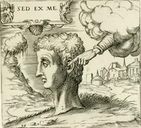 Picture 100 of 106 from Georgiae Montaneae, nobilis Gallae, Emblematvm Christianorvm centvria : cum eorundem Latina interpretatione = Cent emblemes chrestiens (1584), leaf 398