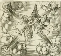 An illustration from Georgiae Montaneae, nobilis Gallae, Emblematvm Christianorvm centvria : cum eorundem Latina interpretatione = Cent emblemes chrestiens (1584)