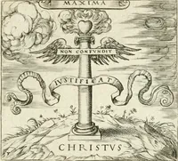 An illustration from Georgiae Montaneae, nobilis Gallae, Emblematvm Christianorvm centvria : cum eorundem Latina interpretatione = Cent emblemes chrestiens (1584)