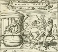 An illustration from Georgiae Montaneae, nobilis Gallae, Emblematvm Christianorvm centvria : cum eorundem Latina interpretatione = Cent emblemes chrestiens (1584)
