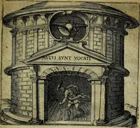 An illustration from Georgiae Montaneae, nobilis Gallae, Emblematum christianorum centuria : cum eorundem latina interpretatione = Cent emblemes chrestiens (1584)