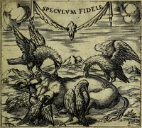 Picture 45 of 97 from Georgiae Montaneae, nobilis Gallae, Emblematum christianorum centuria : cum eorundem latina interpretatione = Cent emblemes chrestiens (1584), leaf 102