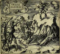 An illustration from Georgiae Montaneae, nobilis Gallae, Emblematum christianorum centuria : cum eorundem latina interpretatione = Cent emblemes chrestiens (1584)