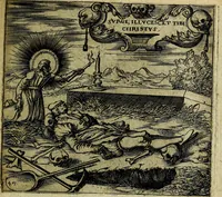 An illustration from Georgiae Montaneae, nobilis Gallae, Emblematum christianorum centuria : cum eorundem latina interpretatione = Cent emblemes chrestiens (1584)