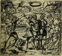 An illustration from Georgiae Montaneae, nobilis Gallae, Emblematum christianorum centuria : cum eorundem latina interpretatione = Cent emblemes chrestiens (1584)