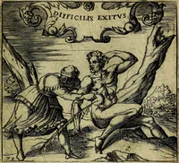 An illustration from Georgiae Montaneae, nobilis Gallae, Emblematum christianorum centuria : cum eorundem latina interpretatione = Cent emblemes chrestiens (1584)