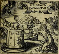 An illustration from Georgiae Montaneae, nobilis Gallae, Emblematum christianorum centuria : cum eorundem latina interpretatione = Cent emblemes chrestiens (1584)