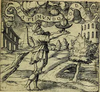 An illustration from Georgiae Montaneae, nobilis Gallae, Emblematum christianorum centuria : cum eorundem latina interpretatione = Cent emblemes chrestiens (1584)