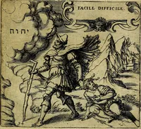 An illustration from Georgiae Montaneae, nobilis Gallae, Emblematum christianorum centuria : cum eorundem latina interpretatione = Cent emblemes chrestiens (1584)