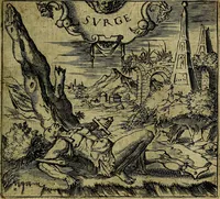 Picture 4 of 97 from Georgiae Montaneae, nobilis Gallae, Emblematum christianorum centuria : cum eorundem latina interpretatione = Cent emblemes chrestiens (1584), leaf 20