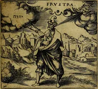 An illustration from Georgiae Montaneae, nobilis Gallae, Emblematum christianorum centuria : cum eorundem latina interpretatione = Cent emblemes chrestiens (1584)
