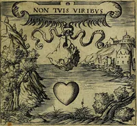 Picture 7 of 97 from Georgiae Montaneae, nobilis Gallae, Emblematum christianorum centuria : cum eorundem latina interpretatione = Cent emblemes chrestiens (1584), leaf 26
