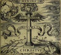 An illustration from Georgiae Montaneae, nobilis Gallae, Emblematum christianorum centuria : cum eorundem latina interpretatione = Cent emblemes chrestiens (1584)
