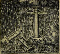 An illustration from Georgiae Montaneae, nobilis Gallae, Emblematum christianorum centuria : cum eorundem latina interpretatione = Cent emblemes chrestiens (1584)