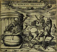 An illustration from Georgiae Montaneae, nobilis Gallae, Emblematum christianorum centuria : cum eorundem latina interpretatione = Cent emblemes chrestiens (1584)