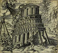 An illustration from Georgiae Montaneae, nobilis Gallae, Emblematum christianorum centuria : cum eorundem latina interpretatione = Cent emblemes chrestiens (1584)
